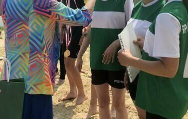 Powiatowe Igrzyska Młodzieży w Piłce Siatkowej Plażowej w Mikołajkach Pomorskich 47