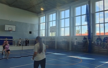 Powiawtowe Igrzyska dzieci i Młodzieży w Druzynowym Badminton w Mikołajkach Pomorskich 39