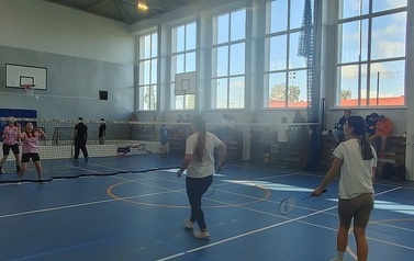 Powiawtowe Igrzyska dzieci i Młodzieży w Druzynowym Badminton w Mikołajkach Pomorskich 42