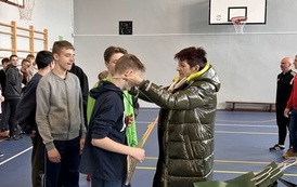 Powiatowe Igrzyska Młodzieży w Piłce Siatkowej w kategorii dziewcząt i chłopc&oacute;w w Mikołajkach Pomorskich 30