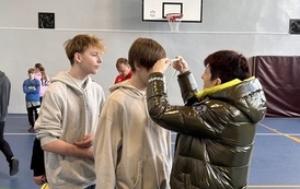 Powiatowe Igrzyska Młodzieży w Piłce Siatkowej w kategorii dziewcząt i chłopc&oacute;w w Mikołajkach Pomorskich 35