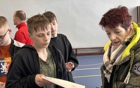 Powiatowe Igrzyska Młodzieży w Piłce Siatkowej w kategorii dziewcząt i chłopc&oacute;w w Mikołajkach Pomorskich 40