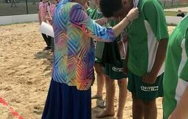 Powiatowe Igrzyska Młodzieży w Piłce Siatkowej Plażowej w Mikołajkach Pomorskich 37