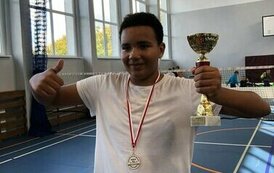 Powiawtowe Igrzyska dzieci i Młodzieży w Druzynowym Badminton w Mikołajkach Pomorskich 16