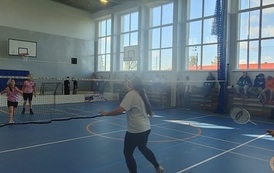Powiawtowe Igrzyska dzieci i Młodzieży w Druzynowym Badminton w Mikołajkach Pomorskich 40