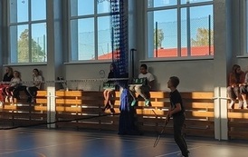 Powiawtowe Igrzyska dzieci i Młodzieży w Druzynowym Badminton w Mikołajkach Pomorskich 89