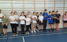 Powiawtowe Igrzyska dzieci i Młodzieży w Druzynowym Badminton w Mikołajkach Pomorskich 103