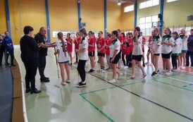 P&oacute;łfinal Wojew&oacute;dzkich Igrzysk Młodzieży w Unihokeju w kategorii dziewcząt w Prabutach 7