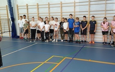 Powiawtowe Igrzyska dzieci i Młodzieży w Druzynowym Badminton w Mikołajkach Pomorskich 104