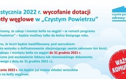 Zdjęcie do Wycofanie dotacji na kotły węglowe