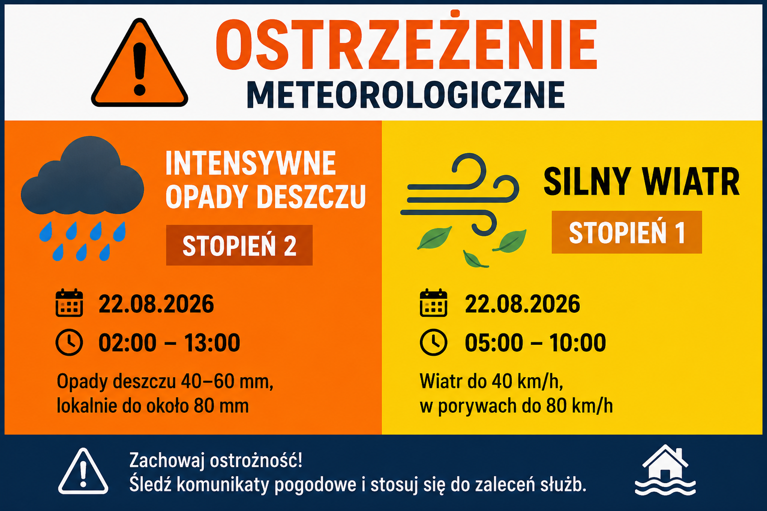 OSTRZEŻENIE METEOROLOGICZNE