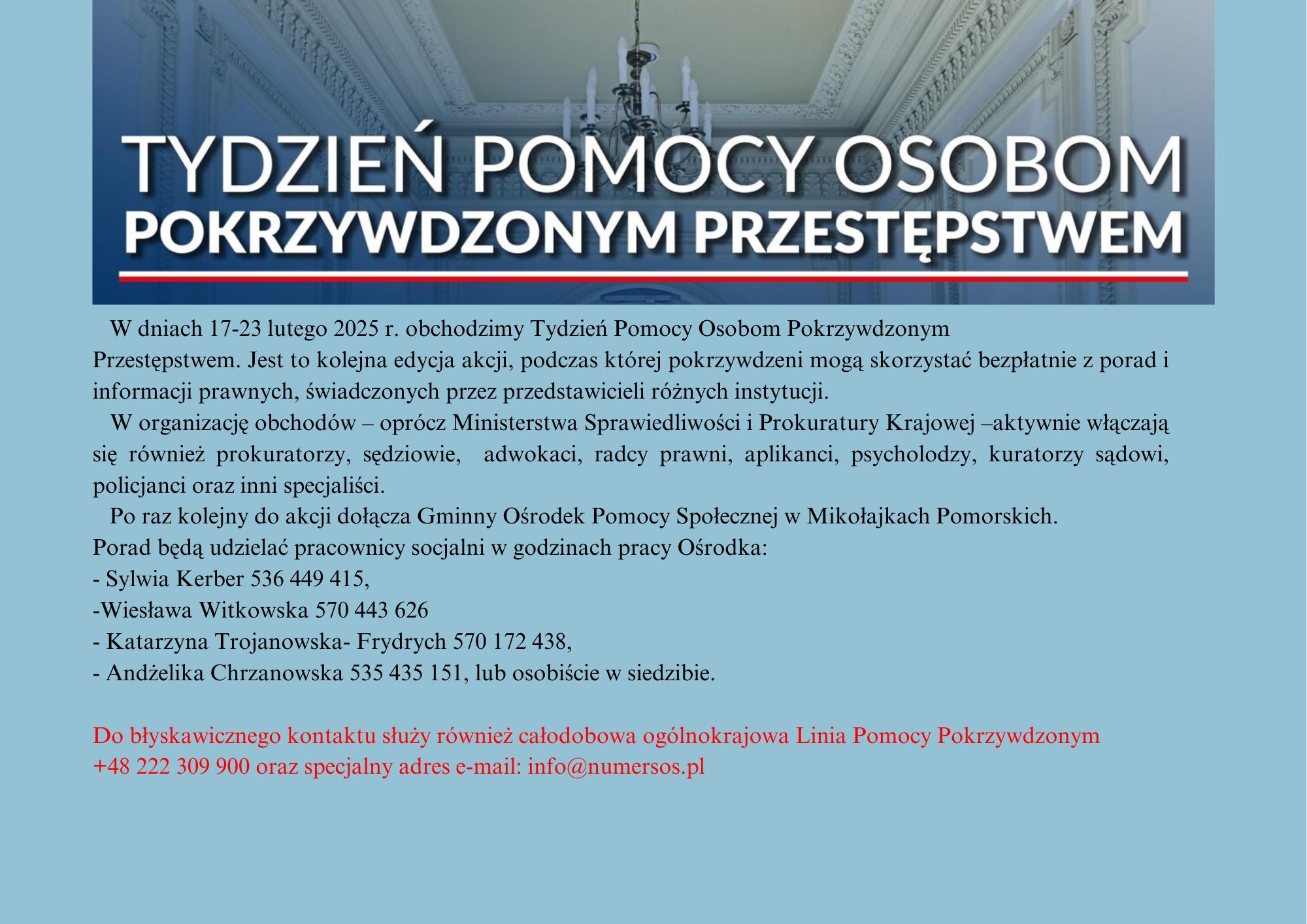 Tydzień Pomocy Osobom Pokrzywdzonym Przestępstwem