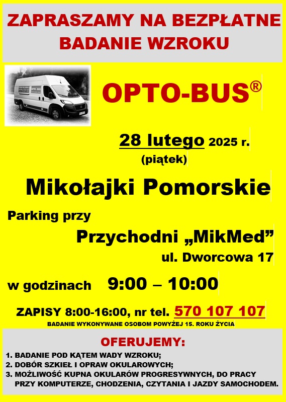 Bezpłatne badania wzroku dla mieszkańc&oacute;w