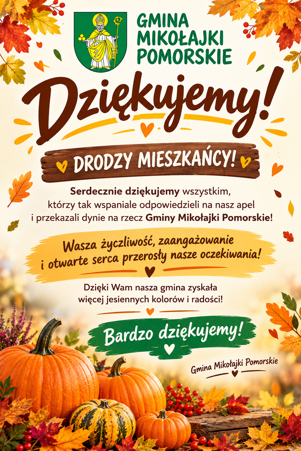 Dziękujemy za przekazane dynie!