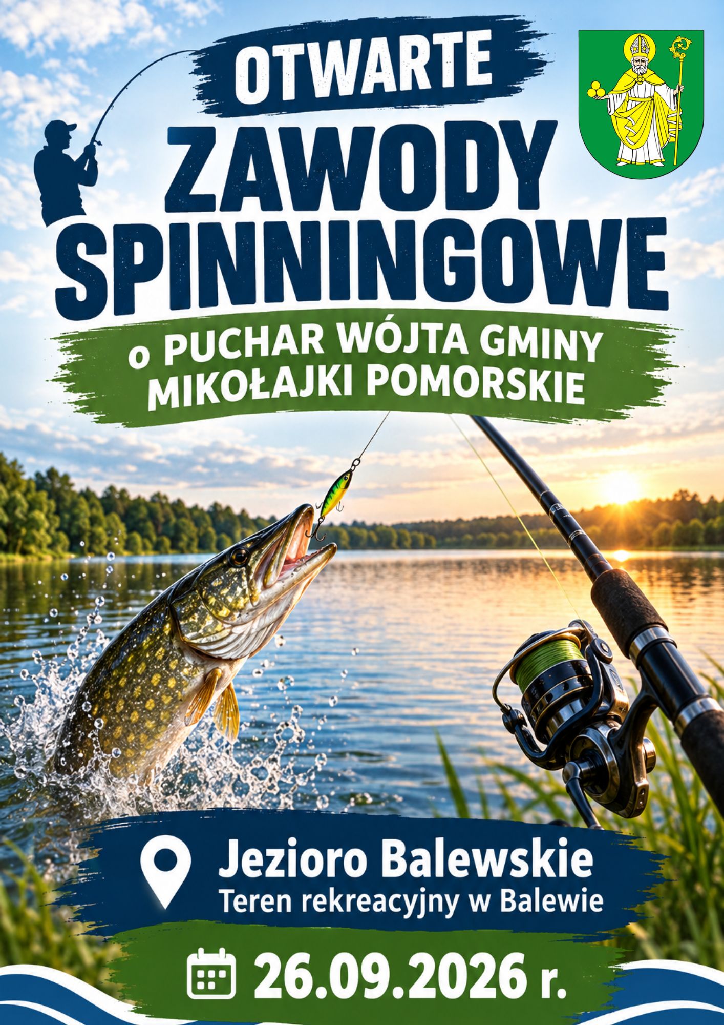 Otwarte Zawody Spinningowe o&nbsp;Puchar W&oacute;jta Gminy Mikołajki Pomorskie