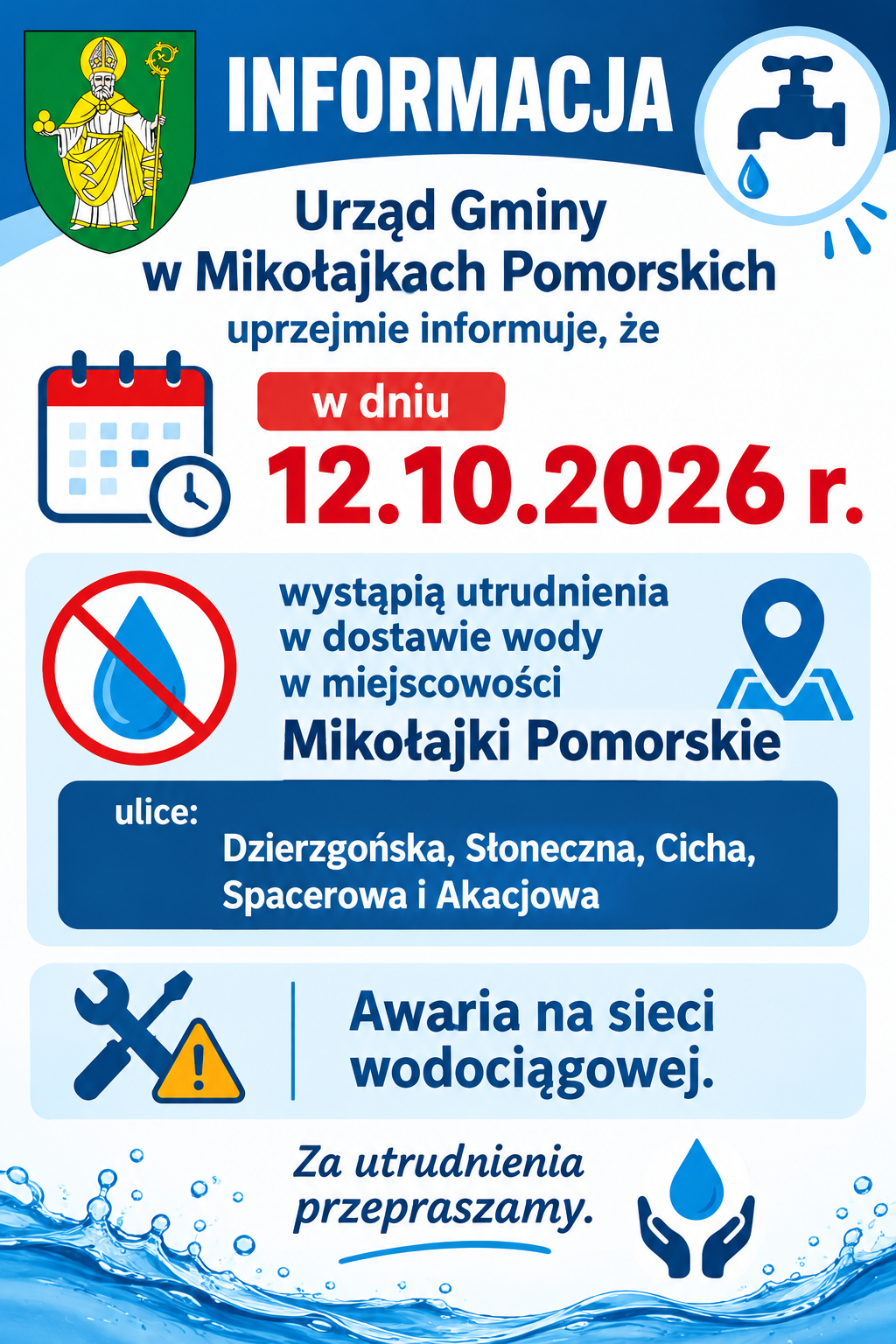 Utrudnienia w&nbsp;dostawie wody