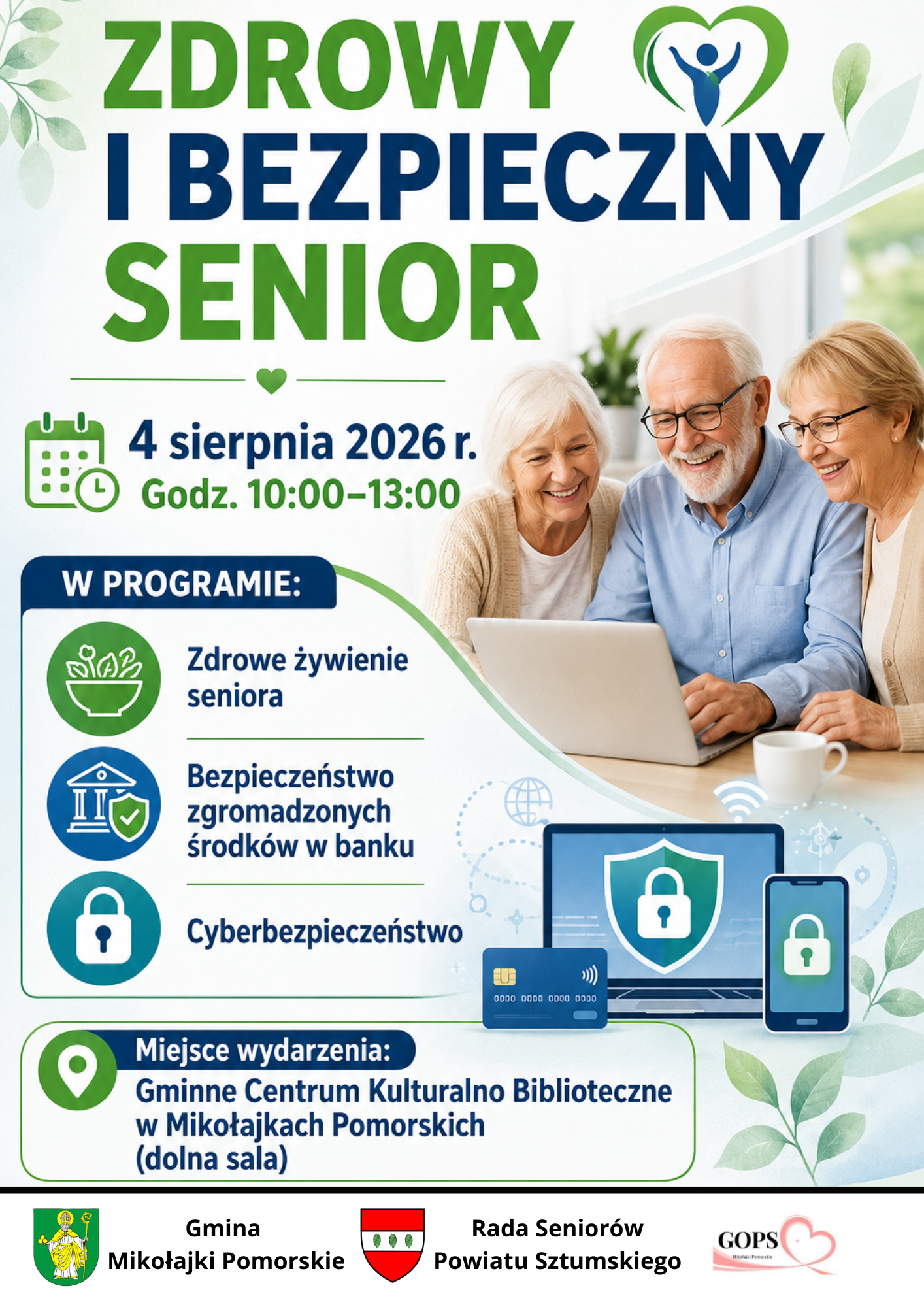 Zdrowy i&nbsp;Bezpieczny Senior - plakat