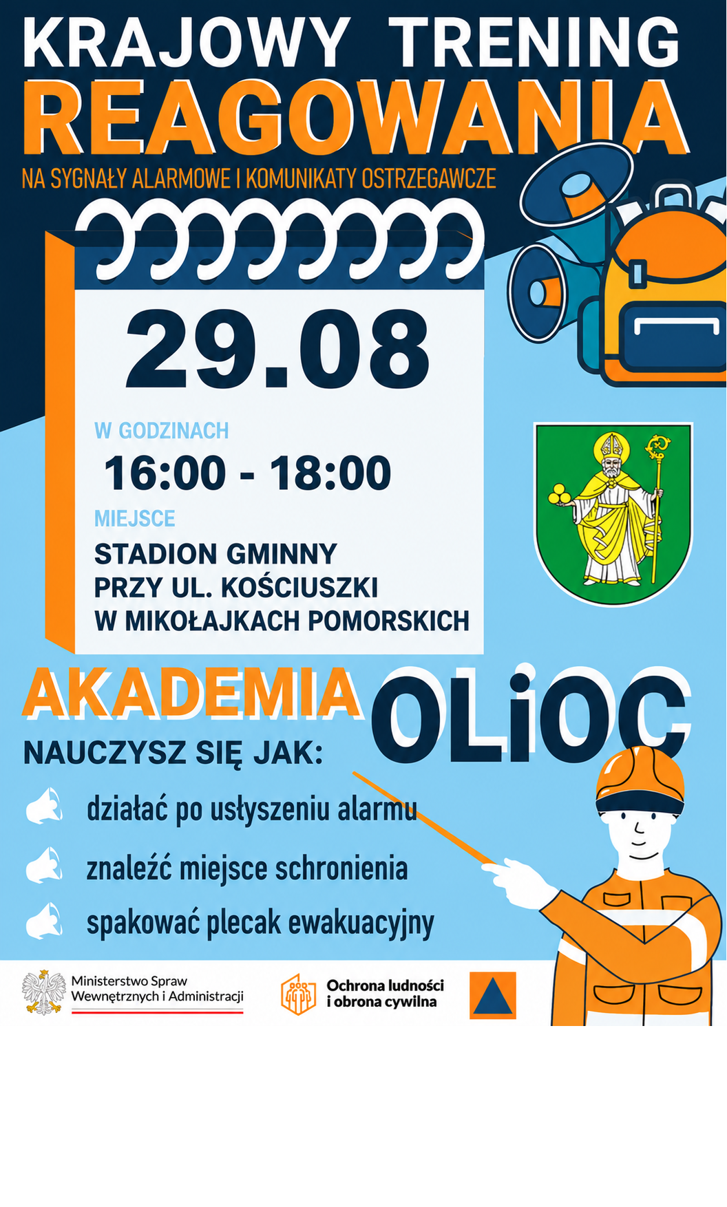 Krajowy Trening Reagowania Akademii OLiOC w&nbsp;Mikołajkach Pomorskich