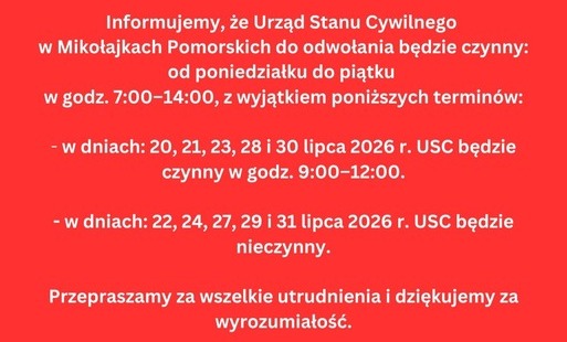 Komunikat dot. pracy USC